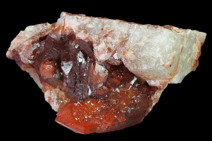 Natural, Red Quartz Crystal Cluster - Morocco #135691